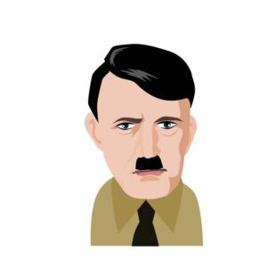 ヒトラーを象徴的に描いたイラスト風肖像