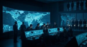 ディープステートと軍産複合体および国際金融資本の連携構造を象徴する安全保障中枢のリアルイメージ