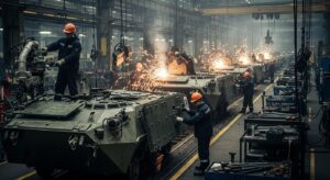 軍事産業工場で兵器が生産される様子を象徴するリアル写真｜軍産複合体と終わらない戦争ビジネスの構造